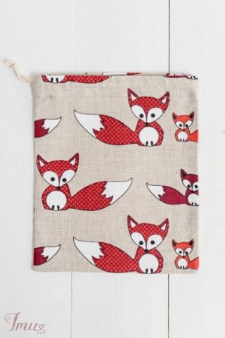 imusau.lt | parduodama Lininis maišelis "Lapės"